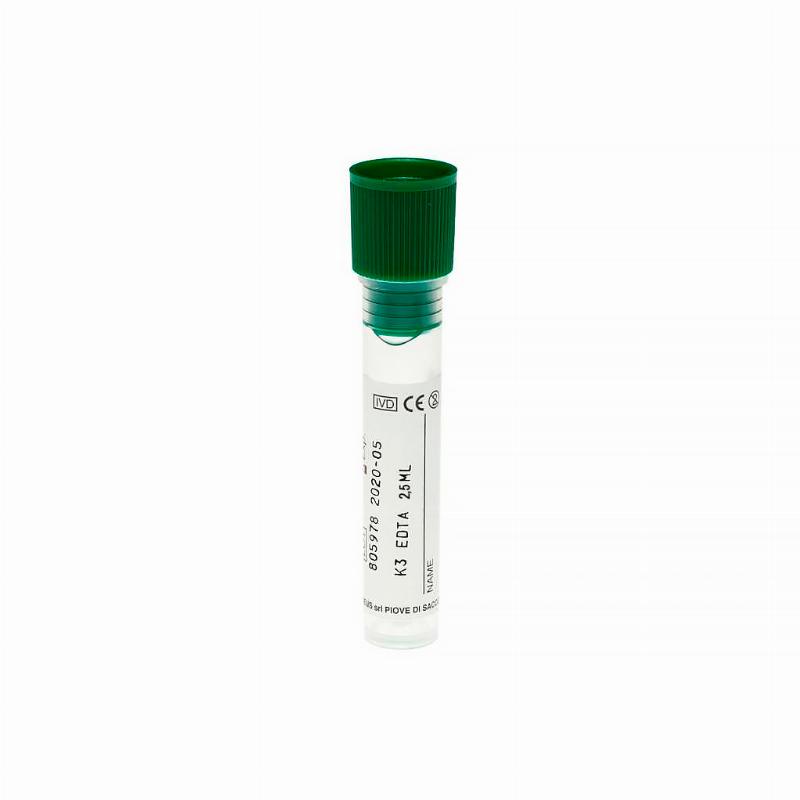 Пробірка BIOSIGMA, для забору крові 2,5 мл, стерильна, з К3 ЕДТА, BST077